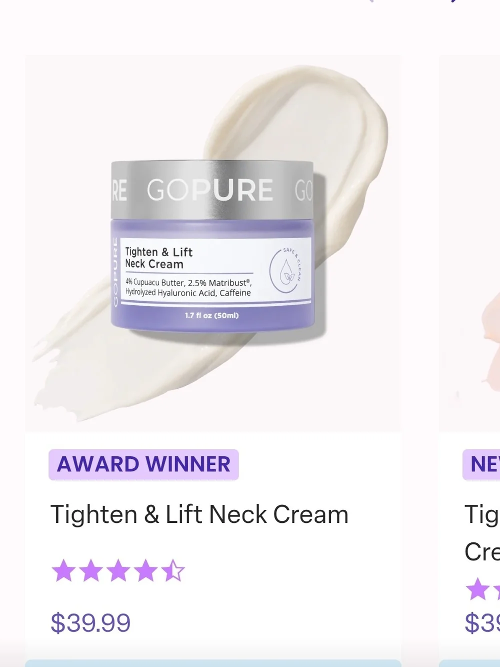 Lavender Tighten & Lift Neck Cream — Hydrating Neck Treatment
